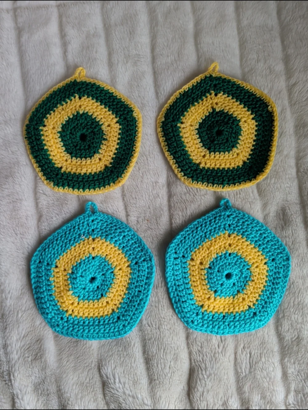 Vintage Crocheted Pot Holder Bundle